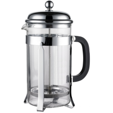 Classic 350ml 3 cup Stainless Steel Glass Cafetiere French Filter Coffee Press Plunger
